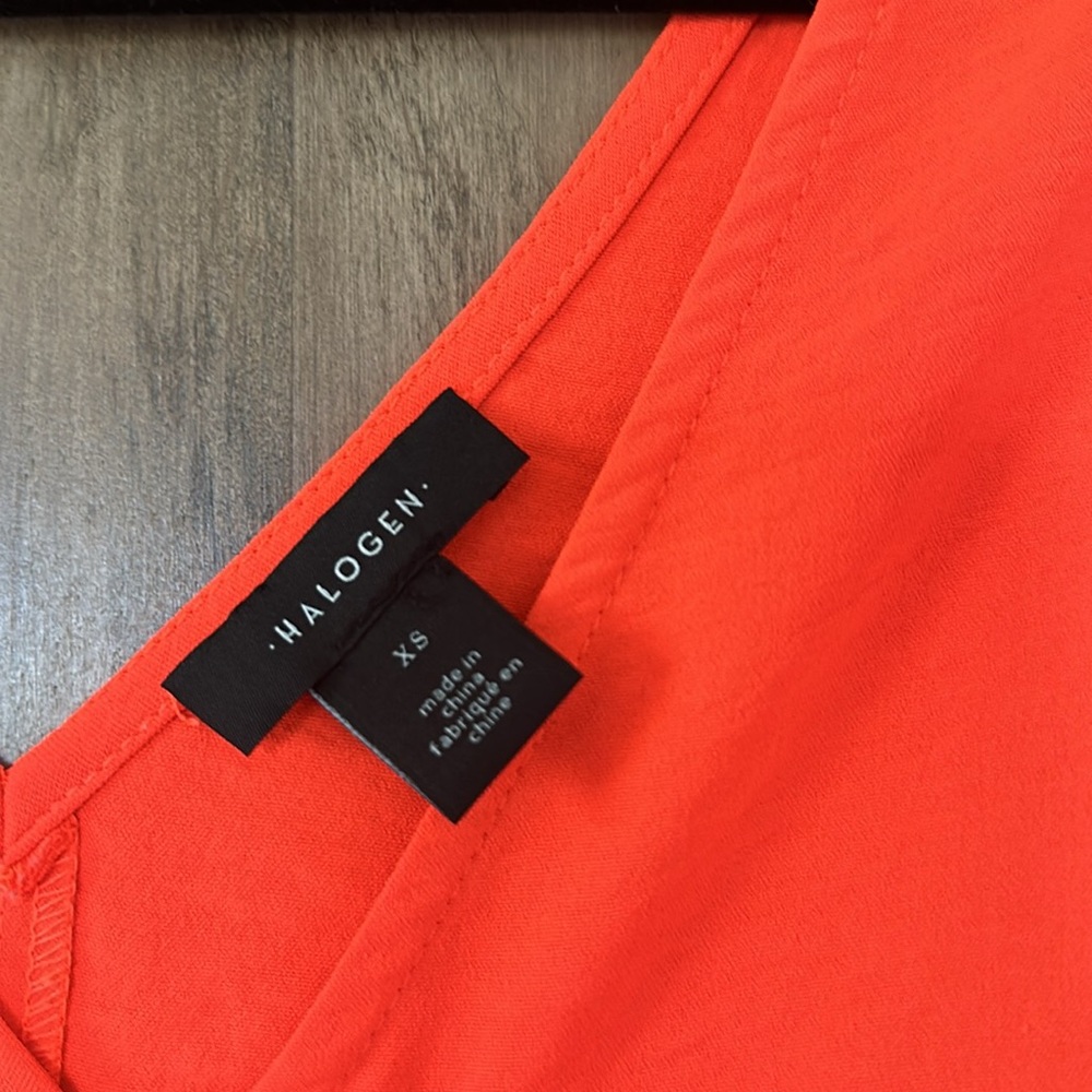 Halogen v neck orange dress - Picture 4 of 6